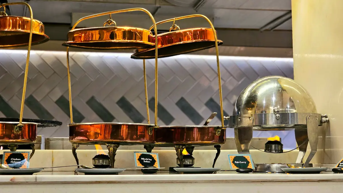 Chafing Dishes bei einem Catering-Event